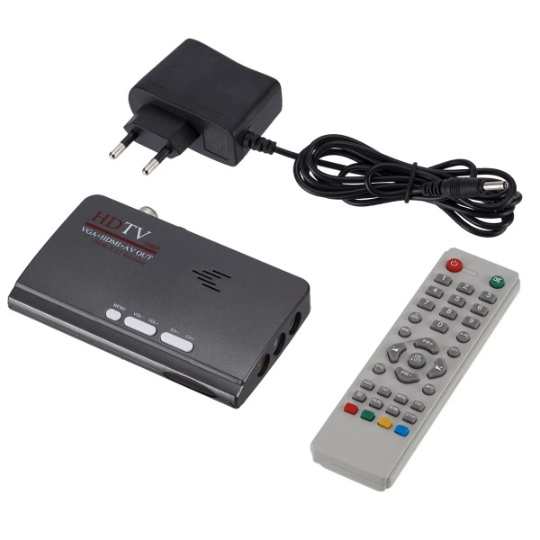 Приемник DVB-T2 ТВ-приставка DVB-T AV to VGA HDMI-совместимая цифровая ...