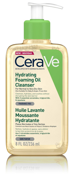 Увлажняющее-Очищающее Пенящееся Масло CeraVe Oil Cleanser, 236 мл ...