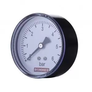 Манометр аксиальный Rommer 63 мм, 1/4", 0-10 бар, комплект 5 шт ...