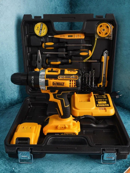 Дрель-шуруповерт DeWalt Деволт 21В с маленьким набором3, От ...