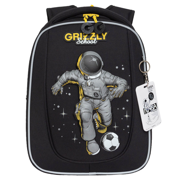 Ранец школьный Grizzly формованный GRIZZLY с анатомической спинкой, на ...