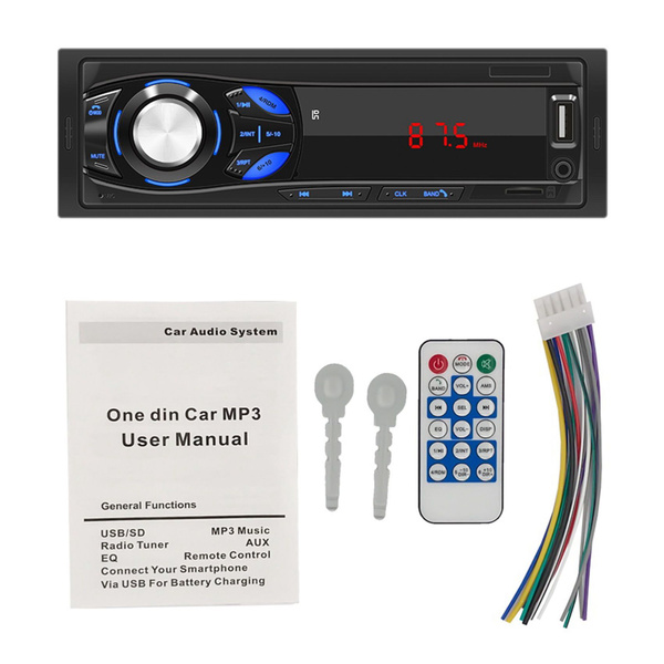 Одиночный 1 DIN мультимедийный плеер MyPads (12 В, FM радио, AUX, TF ...