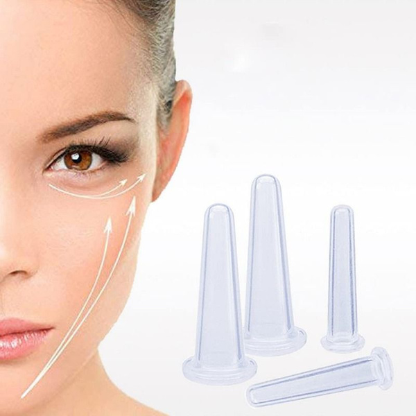 Вакуумные банки массажные для лица шеи, Прозрачный, 2 шт. - купить с ...