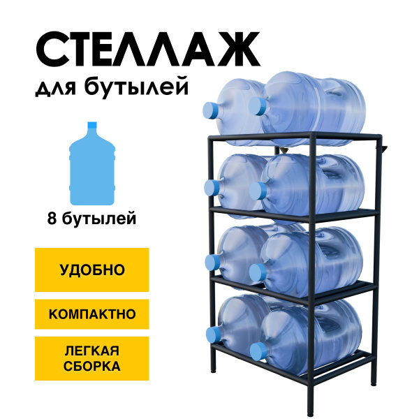 Подставка для бутылей 19 л / Держатель для 8 бутылей купить c доставкой ...