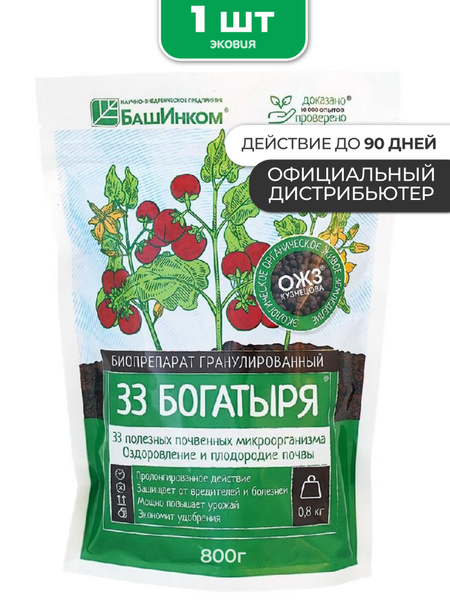 Удобрение 33 богатыря в гранулах купить на OZON по низкой цене (1554735093)