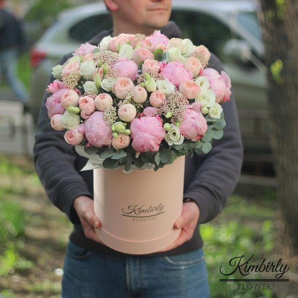 Эустома, Пион, Эвкалипт, Пионовидная роза, Озотамнус Kimbirly Flowers ...