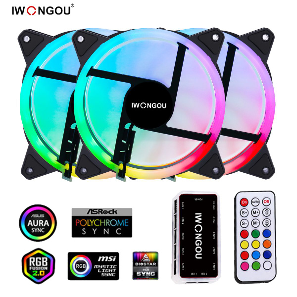 вентилятор для компьютера 120мм IWONGOU 6pin pc вентилятор с ...
