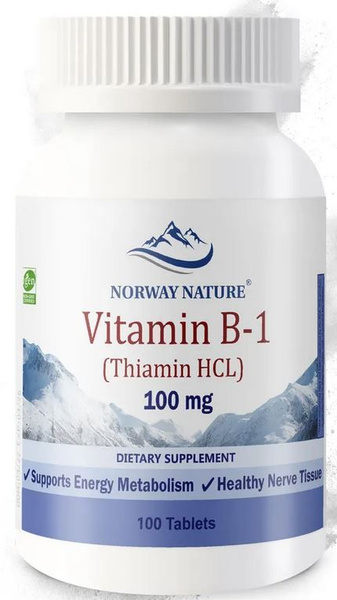 Vitamin B-1 Thiamin HCL 100 мг (Витамин Б-1 Тиамин Гидрохлорид) 100 ...