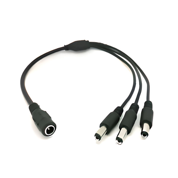 Разветвитель питания DC 2.1х5.5 на 3 камеры видеонаблюдения гнездо ...