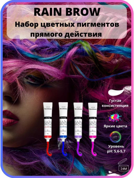 Пигмент прямого действия синий, красный, розовый, фиолетовый - купить с ...