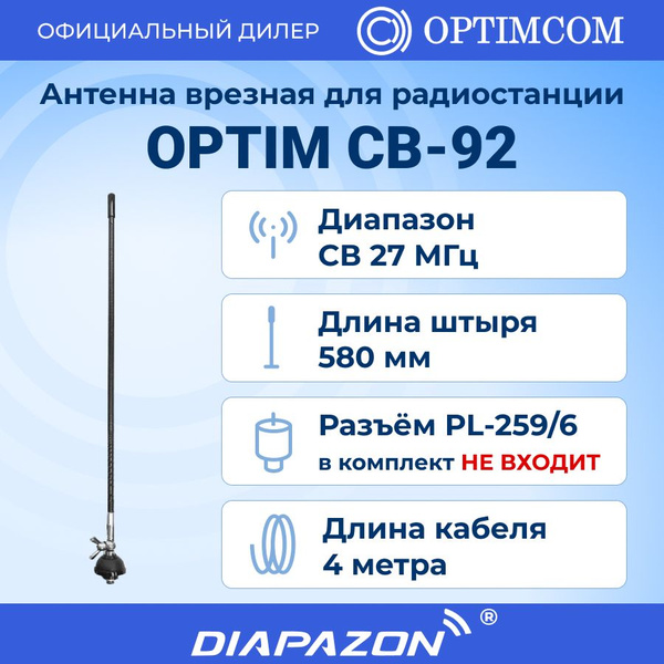 Антенна врезная optim cb 92