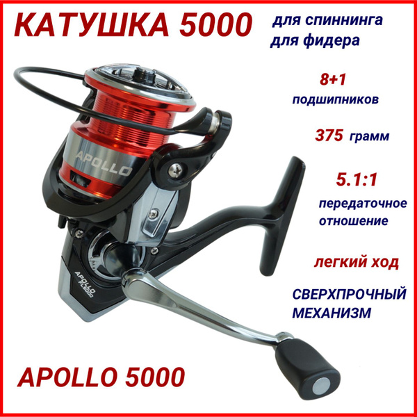 Катушка Рыбалка & Спорт Для спиннинга, Безынерционная, 5000, Передний ...