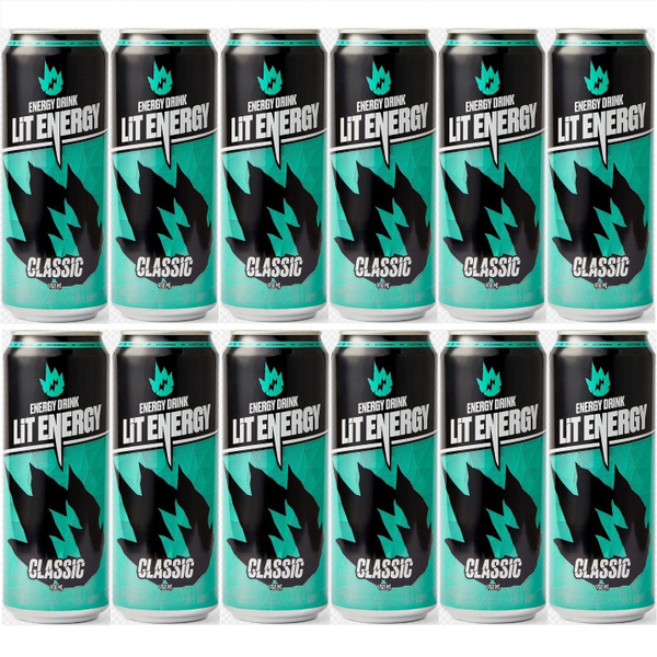 LIT ENERGY, Classic 449 мл*12 шт энергетический напиток - купить с ...