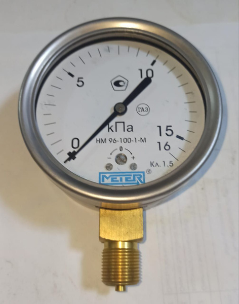 Манометр-напоромер газовый НМ-96 16кПа М20х1,5 "Метер" - купить по ...