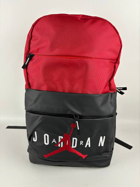 Рюкзак Nike Air Jordan с горизонтальными молниями, красный с черным ...