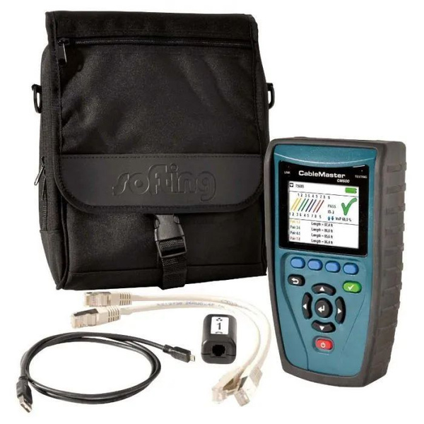Softing CableMaster 500 - тестер витой пары RJ45/12/11 и коаксиального ...