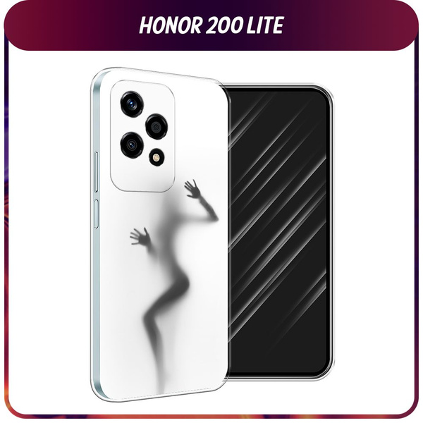 Силиконовый чехол на Honor 200 Lite / Хонор 200 Лайт с защитой камеры ...