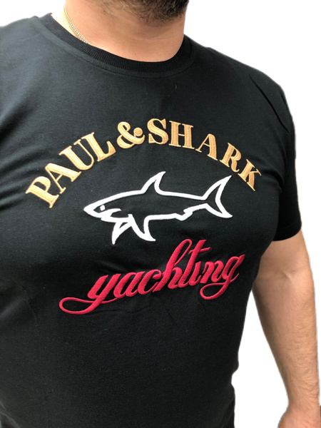 Футболка Paul&Shark, размер 50, 52, цвет чернильный, черный, 100% ...