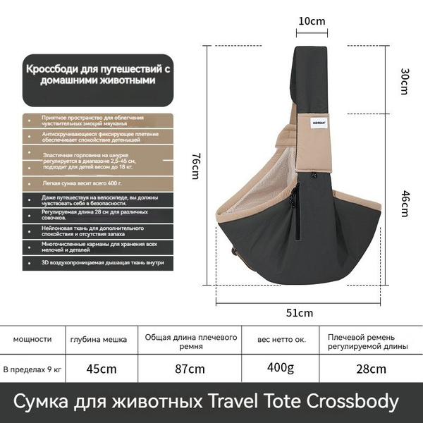 BANCO Переноска для кошек и собак мелких пород / Сумка рюкзак слинг ...