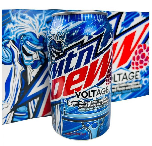Газированный напиток Mountain Dew Voltage 12шт*355мл(Малина-Цитрус ...