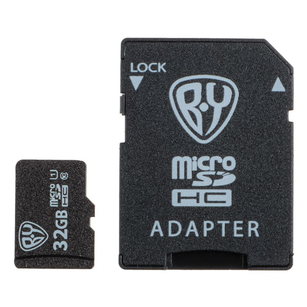 Флеш-карта памяти microSD 32 Gb BY, 10 класс с адаптером SD - купить с ...