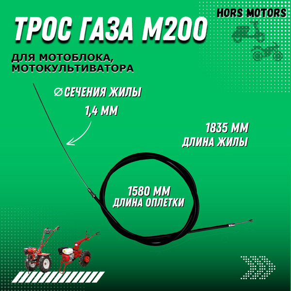 Трос газа для мотоблока L1835 БПА6123 купить на OZON по низкой цене в ...