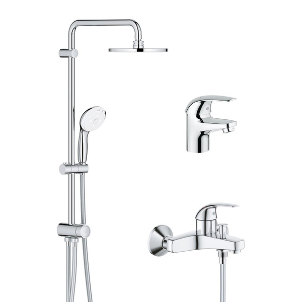 Набор для ванны Grohe Euroeco Tempesta New 60 System: Тропический душ ...