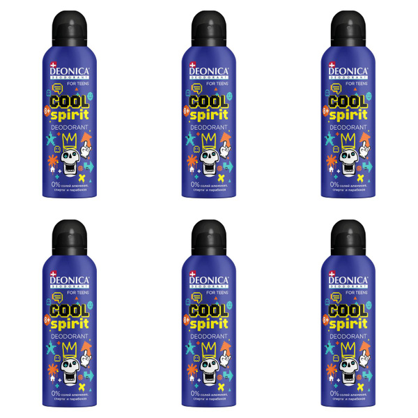DEONICA Антиперспирант спрей or Teens Cool Spirit 125 мл, 6 шт в ...
