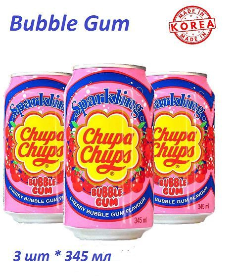 Газированный напиток Chupa Chups Bubble Gum Cherry (Чупа Чупс Бабл Гам ...