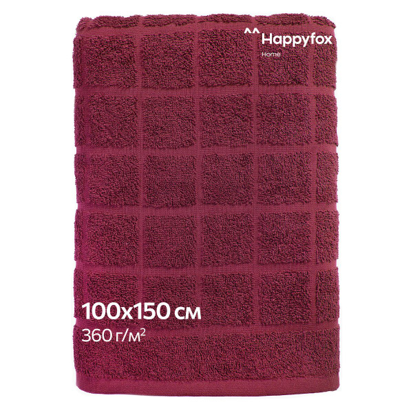 Полотенце банное Happyfox Home с рисунком "квадраты" Махровая ткань ...