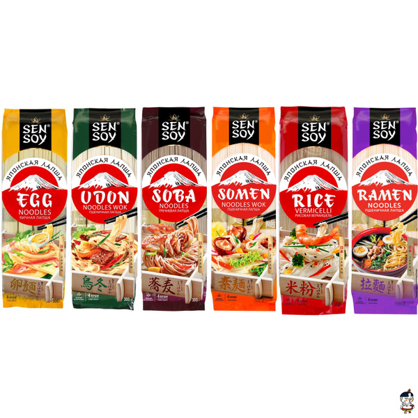 Sen Soy Premium Лапша ассорти, 300 г * 6 шт. - купить с доставкой по ...