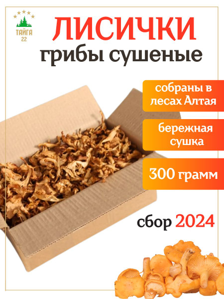 Тайга22 Грибы сушеные Лисички 300г. 1шт. - купить с доставкой по ...