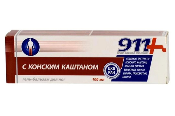 Ваша служба спасения 911 Гель-бальзам для ног с конским каштаном против ...