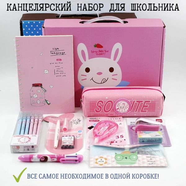 Канцелярский набор для школьника, подарочный набор школьных ...