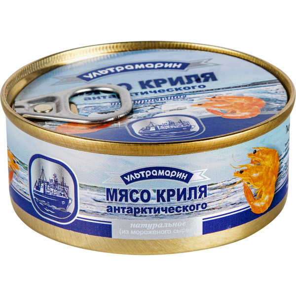 Рыбные консервы мясо криля УЛЬТРАМАРИН натуральное ключ, 105г купить на ...