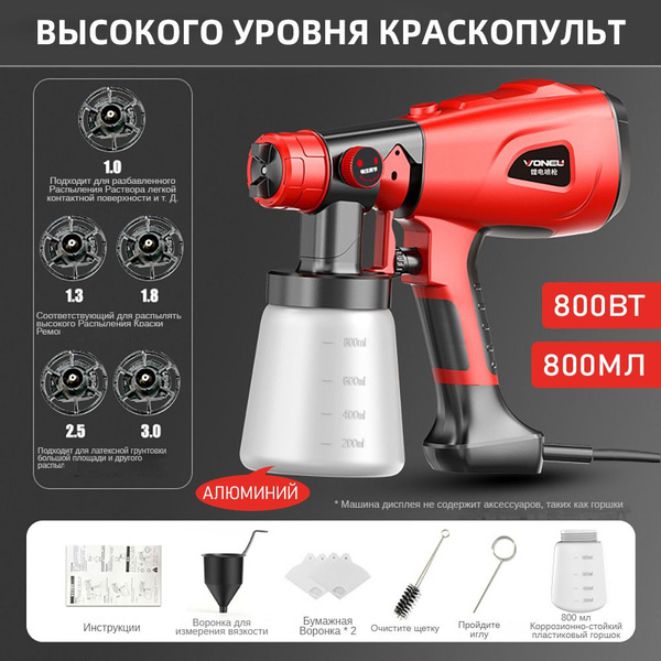 Электрический краскопульт BOWON Распылитель электрический,бытовой ...