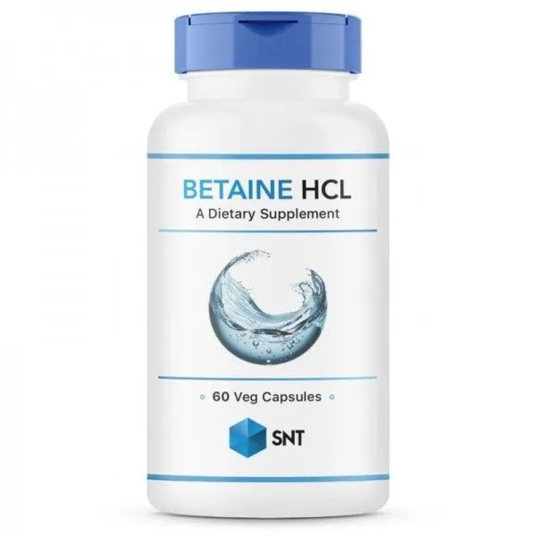 SNT Betaine HCL (бетаина гидрохлорид), 648 мг, 60 растительных капсул ...