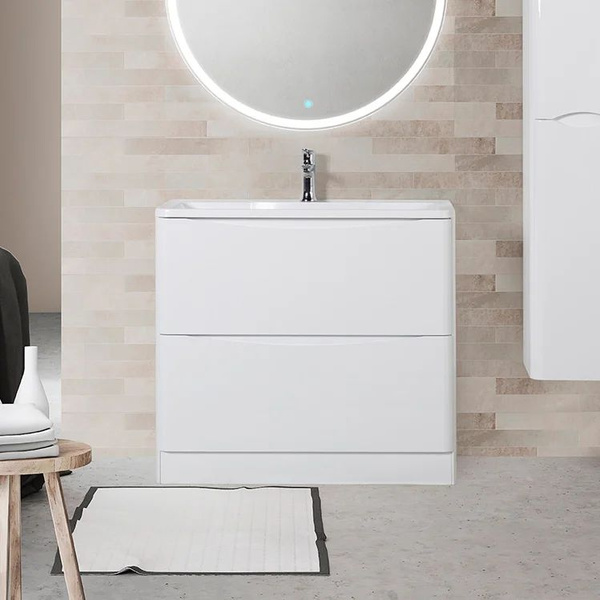 BelBagno Тумба с раковиной, BelBagno Acqua 90 напольная, bianco lucido ...