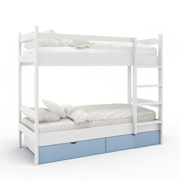 Двухъярусная кровать Кровать двухъярусная_Классика белыйx147x175 см ...