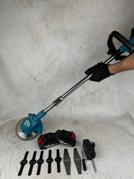 Триммер аккумуляторный садовый Makita 26V электрический для травы ...
