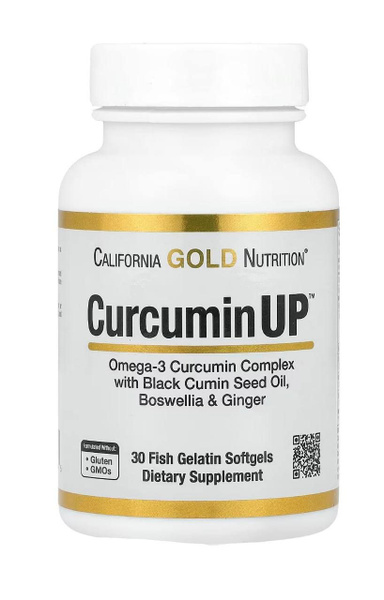 Куркумин с Омега 3 для суставов Калифорния голд, Curcumin UP Omega-3 ...