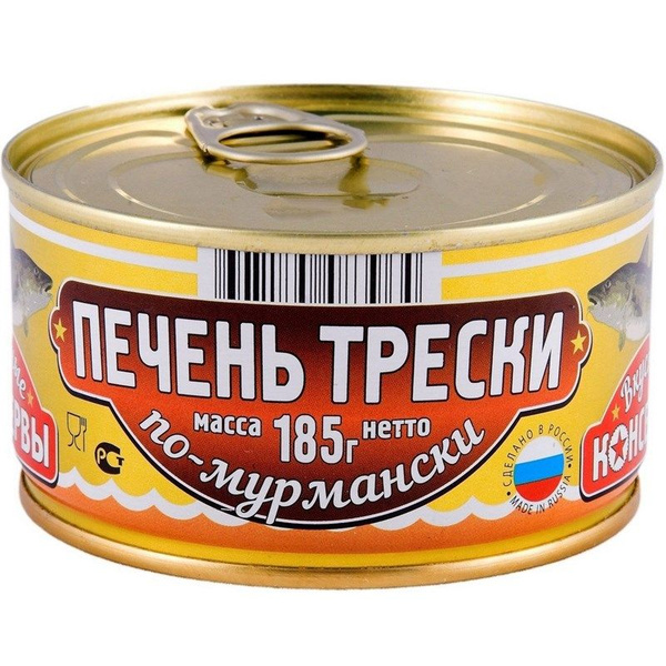 Паштет Вкусные консервы из печени трески По-мурмански, 185г купить на ...