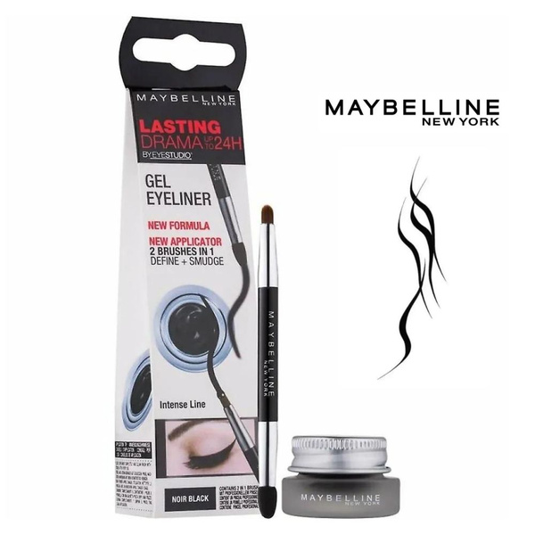 Maybelline New York Гелевая подводка Eye Studio Lasting Drama, черный ...