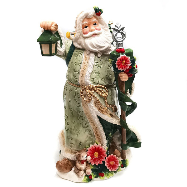 Дед мороз с подарками и посохом. Керамика. Высота 45 см. - купить по ...