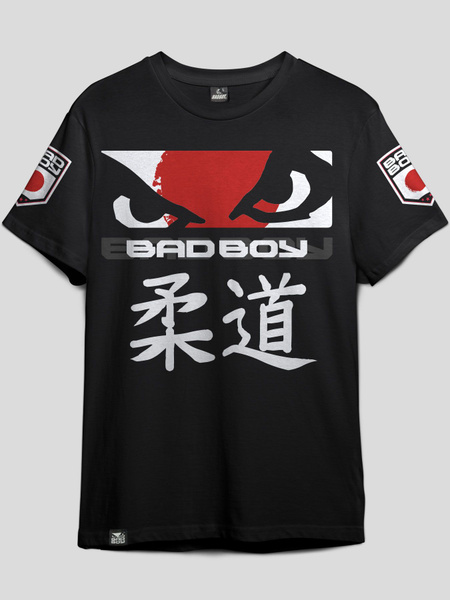 Футболка Мужской Bad Boy черный, белый Короткий, размер 58 Хлопок ...
