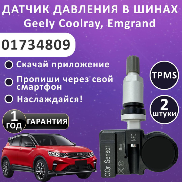 Характеристики 2 штуки. Датчик давления шин серебристый. Для Geely ...
