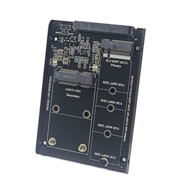 Корпус SSD-накопителя M2 SATA + MSATA to SATA3.0 6Gb Адаптер Riser Card ...
