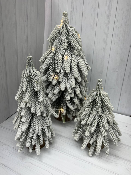 Елка новогодняя заснеженная искусственная 25 см купить на OZON по ...