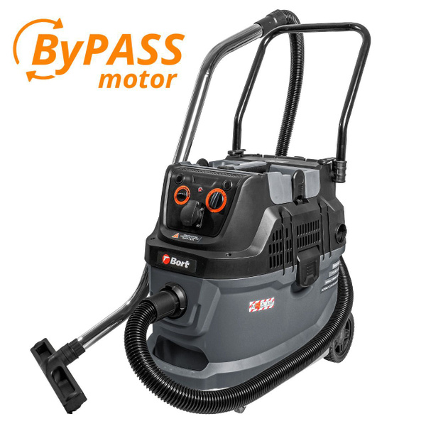 Профессиональный строительный пылесос BORT BAX-600E с розеткой купить ...