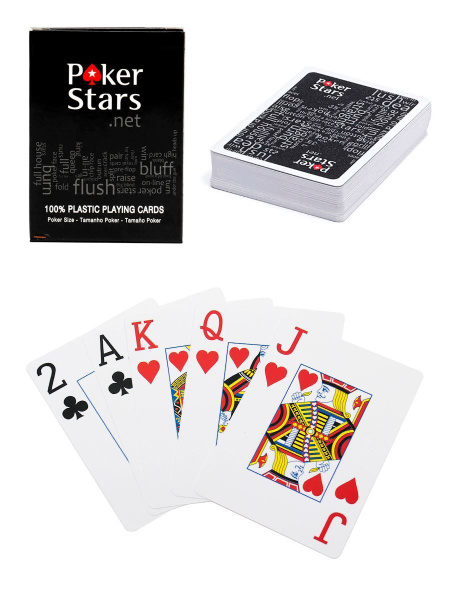 Карты игральные Poker Stars (54 карты) пластик черные купить на OZON по ...